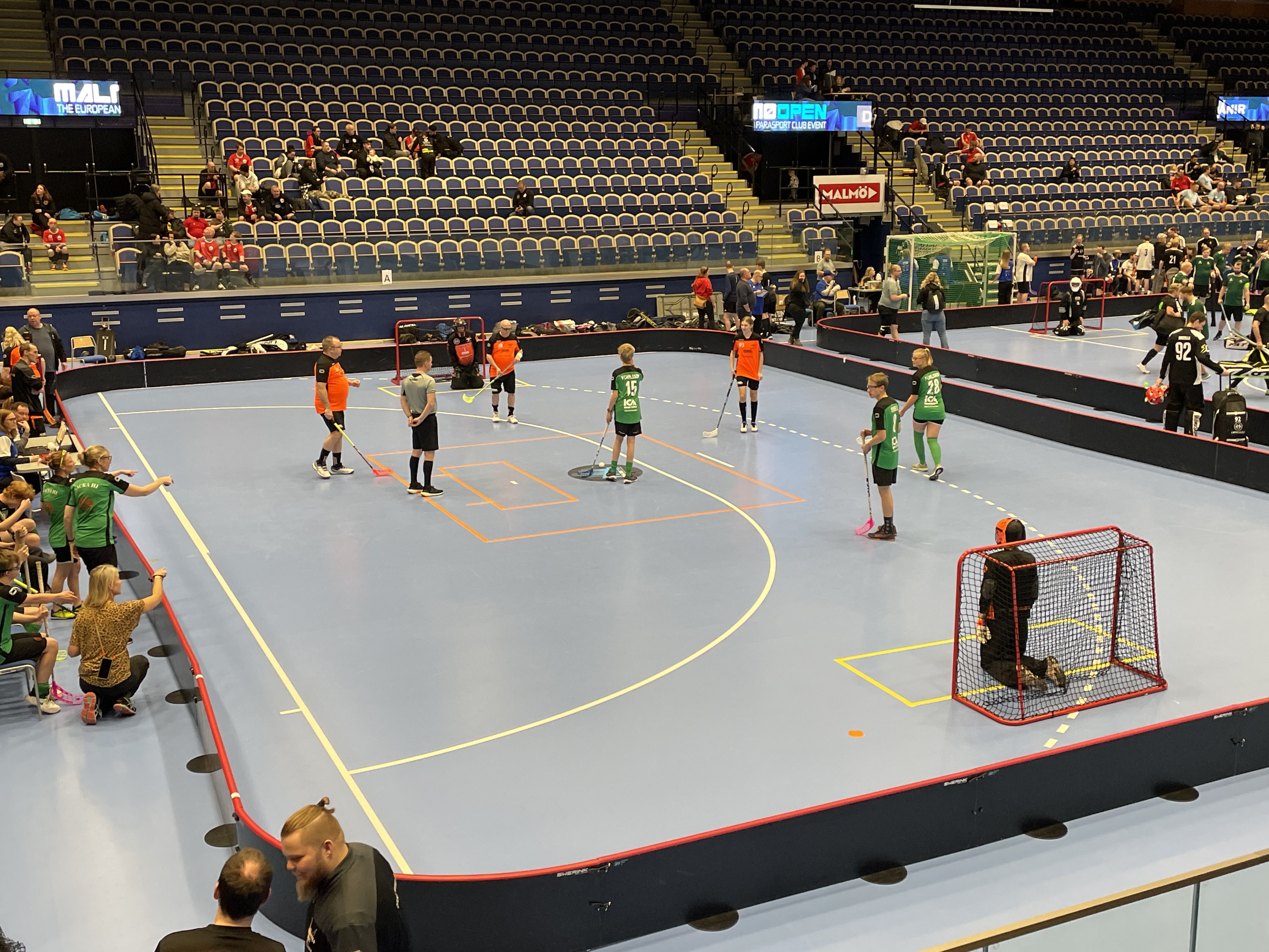 Floorballmatch (innebandy) under Malmö Open